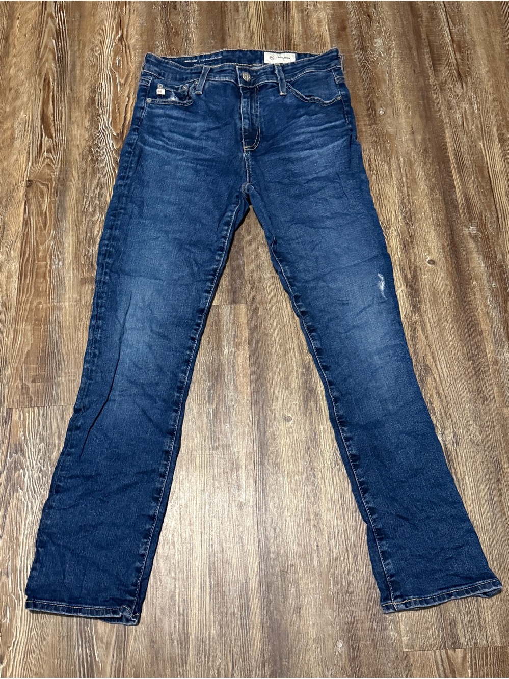 AG Adriano Goldschmied Mari Crop Jeans Women's 28 High Rise Slim Straight Denim